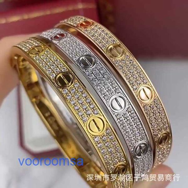 Hochwertiges Luxus-Designer-Armband, Autoreifen-Damen-Charm, hohe Version, Überzug, Gold, Bastelkarte, klassische Liebe, schwarzer Nagel, voller Himmel, mit Originalverpackung