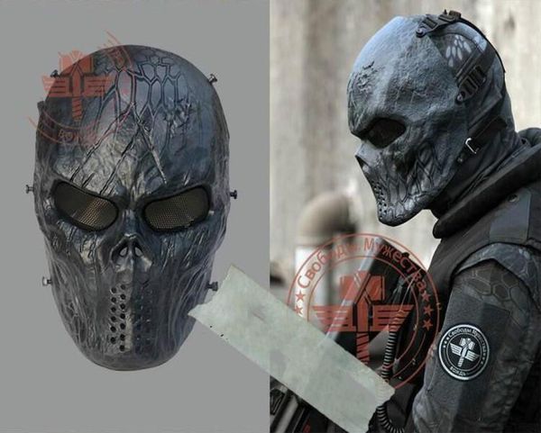 Cascavel tático Mandrake assustador horror crânio Chastener typhon Camuflagem Máscaras faciais completas para filme Prop Airsoft CS Wargame Pai8448533