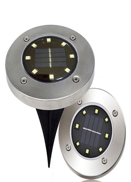 Luzes solares de jardim IP65 à prova d'água 8 LED Lâmpada solar externa para chão Paisagem gramado quintal escada subterrânea enterrada luz noturna casa 3942730