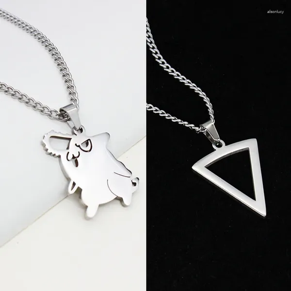 Catene Chainsaw Man Pochita Collana Anime Figura Denji Cosplay Ciondolo Cane Triangolo in metallo Lungo per i fan Jewerly