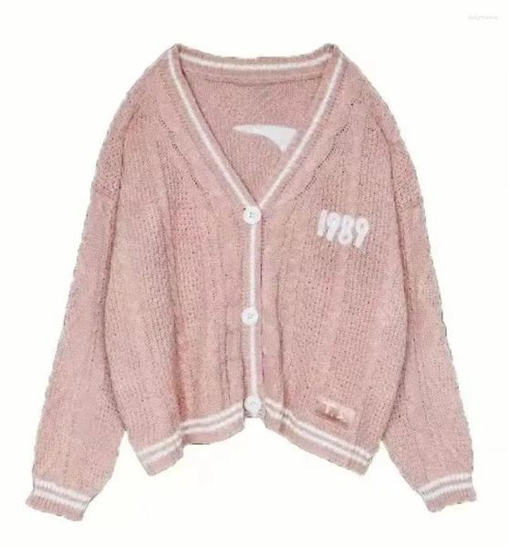 Damen Strick Taly Swif T 1989'S Cardigan Rosa Blau Möwe Jacke Pullover Y2k Top 001