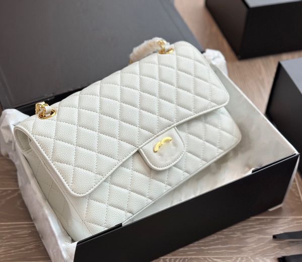 CHANNEL CF Crossbody Designer Bolsa Designer Bolsa De Ombro Bolsa Mensageiro Bolsa Feminina Bolsa De Alta Versão Material De Couro Puro Bolsa De Corrente Com Aba Clássica 25CM