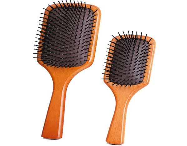 Escova de remo almofada de ar cabeleireiro madeira massagem escovas de cabelo brosse clube hiqh qualidade cabelo reto encaracolado pente massageador 2 style2774292