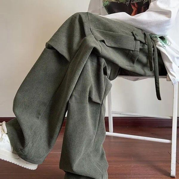 Pantaloni da uomo in velluto a coste da lavoro per uomo autunno ampio e versatile gamba dritta marchio alla moda taglia grande casual