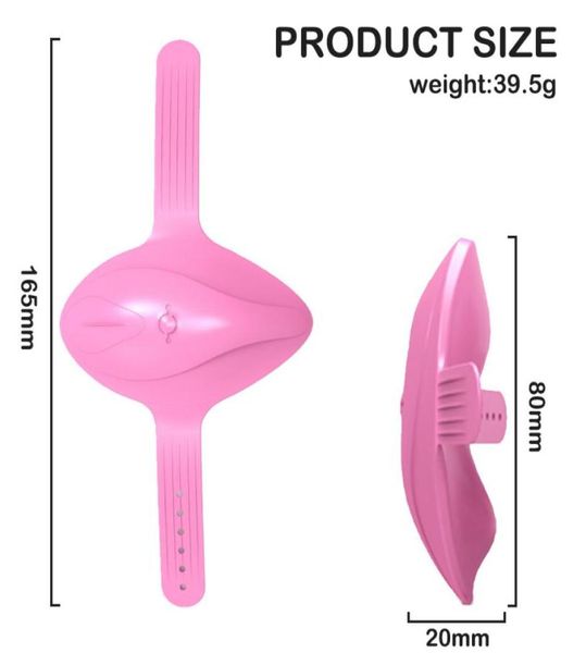 Stimolatore clitorideo vibrante con telecomando senza fili portatile, vibratore mutandine silenzioso invisibile, giocattoli del sesso per le donne vaginali7802703