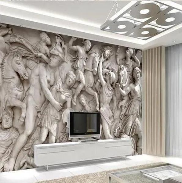 Sfondi per sfondi personalizzati sfondi personalizzati 3d statue romane europee arte sfondi ristorante retrò divano divano sfondo 3d wallpaper murale muro dipinto