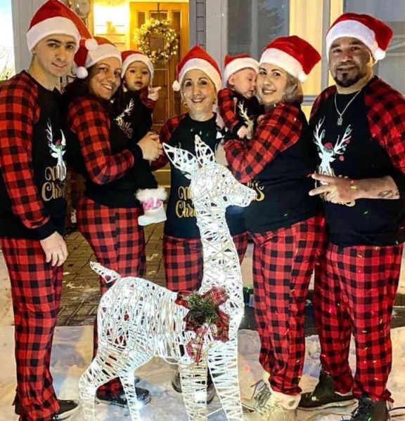 Menoea Aile Giyim Seti Eşleşen Kıyafetler Karikatür Noel Basılı Homewear Anne ve Kızı Eşleştirmeleri Giysileri Pijama Parentc9610363