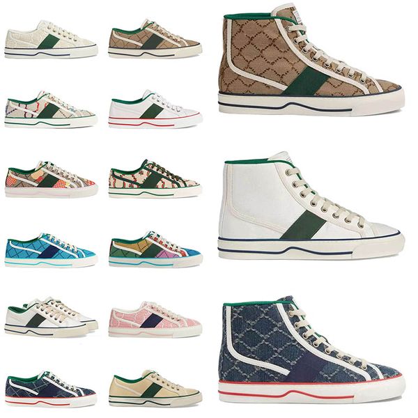 2024 Designer di marca Tennis di alta qualità 1977 Uomo Donna Scarpe Marrone Verde Bianco Patchwork Pois Linea Quadrata Linea nera Suola Scarpe casual Taglia 36-44