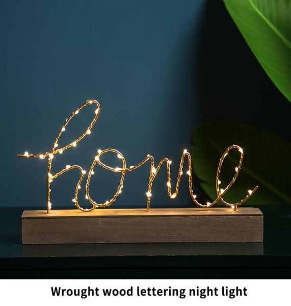 Gece Işıkları Aşk Alfabe Mektubu Karakoluk İşaret Numarası LED Işık Romantik İç Duvar Lambası Dekorasyonu Sevgiline039S GÜN GÜZELLİK