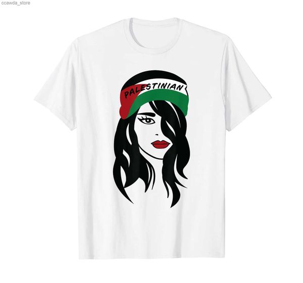 Homens camisetas 100% algodão mulheres palestinas bandeira palestina palestinos mulher cachecol t-shirt homens mulheres unissex camisetas tamanho S-6XL Q230102