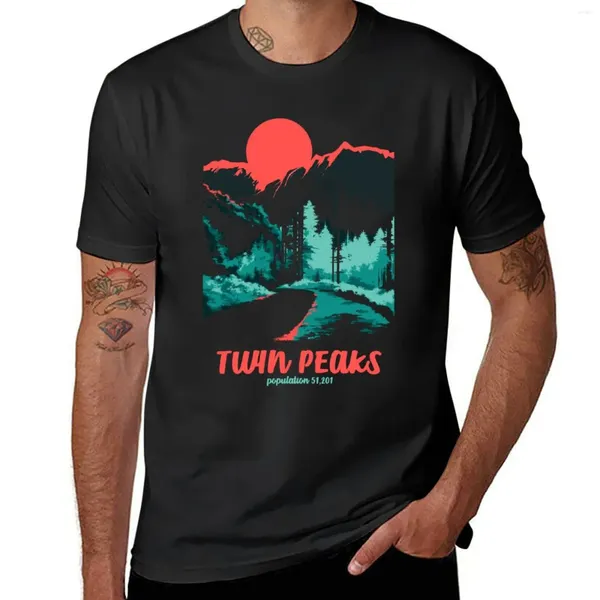 Polo da uomo Twin Peaks Classic National Parks Tonal Welcome Poster T-shirt Abiti estivi Camicetta Magliette semplici da uomo
