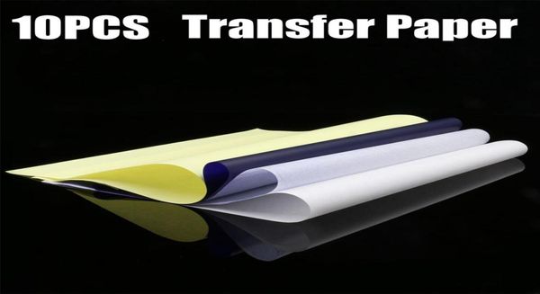 10PCS Spirit Tattoo Transfer Paper Formato A4 Carta Tatoo Stencil termico Carbon Copier Paper Tattoo Supply8043326