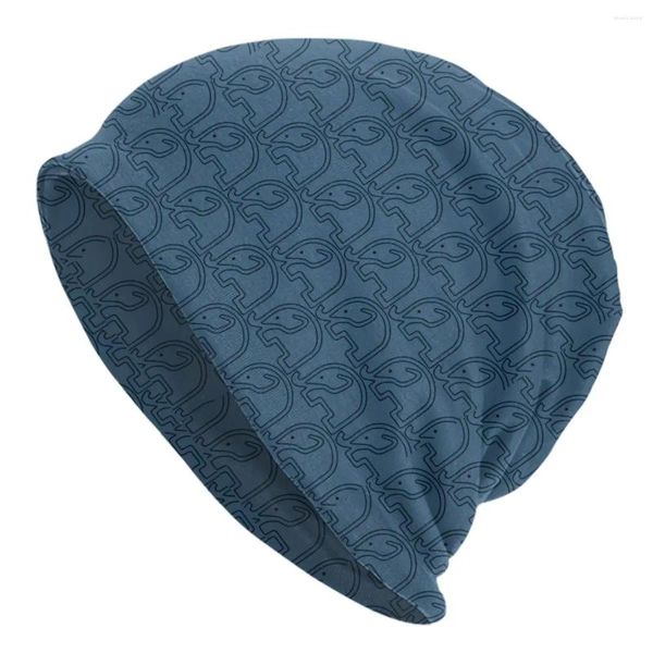 Beralar Doğrusal Fil Desen Bonnet Şapka Örgü Erkek Kadın Moda Unisex Yetişkin Orla Kiely Kış Sıcak Beanies Cap