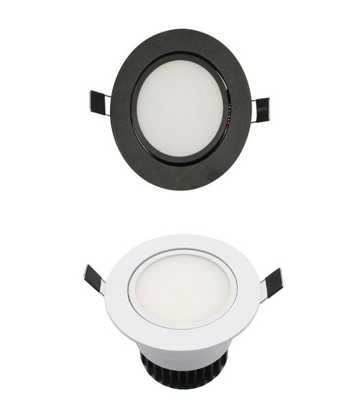 LED COB Downlight AC85265V 9W Recesso LED Spot Light Iluminação Decoração Interior Lâmpada de teto BlackSilver5834949