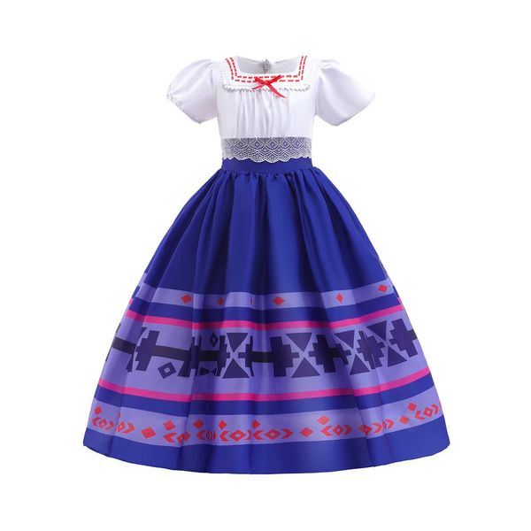 Encanto charme trajes para meninas crianças aniversário princesa vestidos de festa luisa madrigal cosplay vestido crianças trajes de halloween 240102