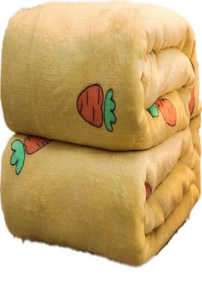 Coperta da letto gialla a forma di cartone animato per bambino adulto Coral Fleece Scuola Ufficio Letto Divano Coperte da tiro 150x200 200x230 cm Copriletto Biancheria da letto14752710