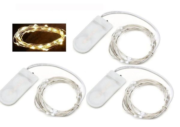 CR2032 Cella a batteria 7ft 2M 20LED MIni LED String Light Impermeabile Led Fairy Light per la festa nuziale3144322