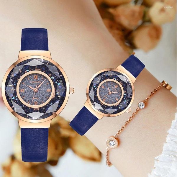 Relógios de pulso vendendo simples strass fluindo areia conjunto diamante dial feminino relógio de quartzo namorada lazer estilo presente