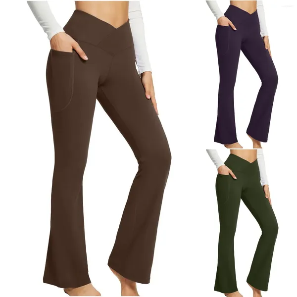 Leggings femininas outono roupas mulheres skinny yoga calças flare estilo coreano streetwear casual perna calças pretas