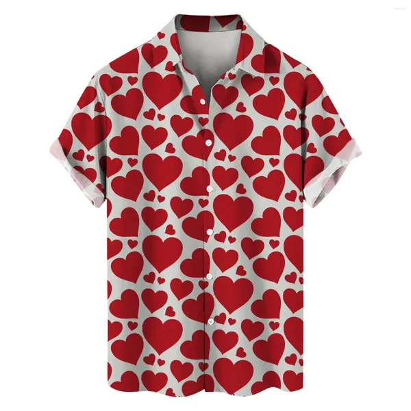 Мужские футболки, лето 2024, свободная рубашка с короткими рукавами и принтом, кардиган, пляжный официальный магазин для мужчин Camisas De Hombre