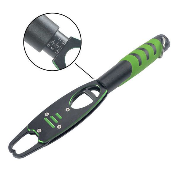 Mais novo 360 graus rotativo com escala alça de borracha lábio grip tackle alumínio pesca grabber para captura de porcaria