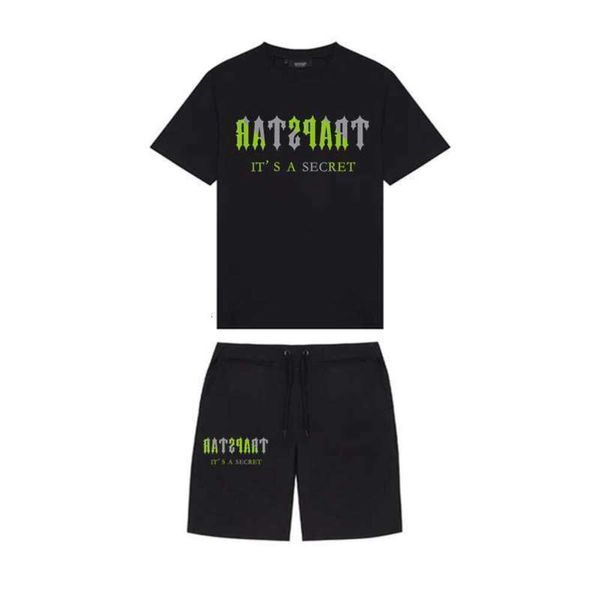 Trapstar de verão impressa camarada de algodão set streetwear rastrear masculino de roupas esportivas e camiseta e mac tulingzhu barato e barato