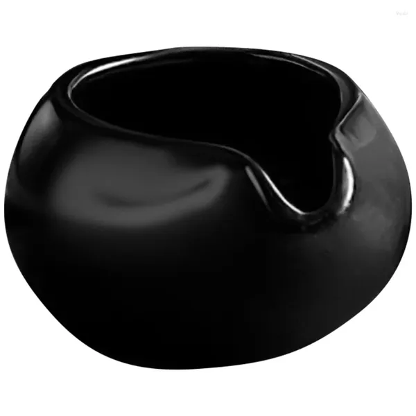Louça conjuntos placas pretas pequeno recipiente de leite jarro de cerâmica molho de salada jarro de café caneca pote