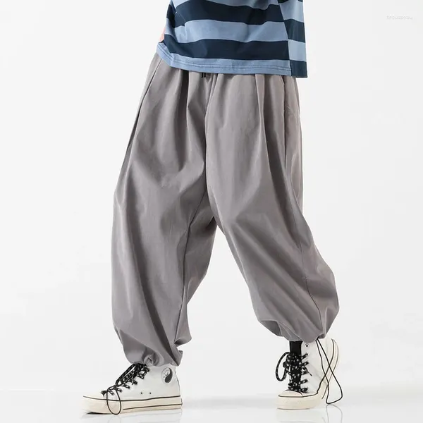 Calças masculinas 2024 streetwear harem baggy jogging sweatpants oversized masculino virilha perna larga casual calças masculinas gota