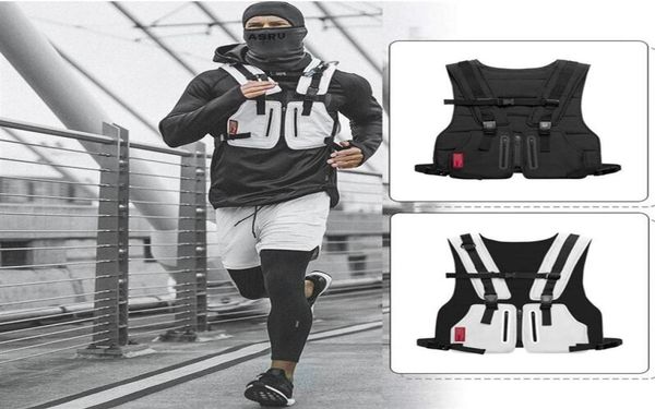 Functie Tactisch Vest Street Style Borstzak Vest Outdoor Hip Hop Sport Fitness Mannen Reflecterend Top Fietsen Vissen Vest Rig Phon4398935