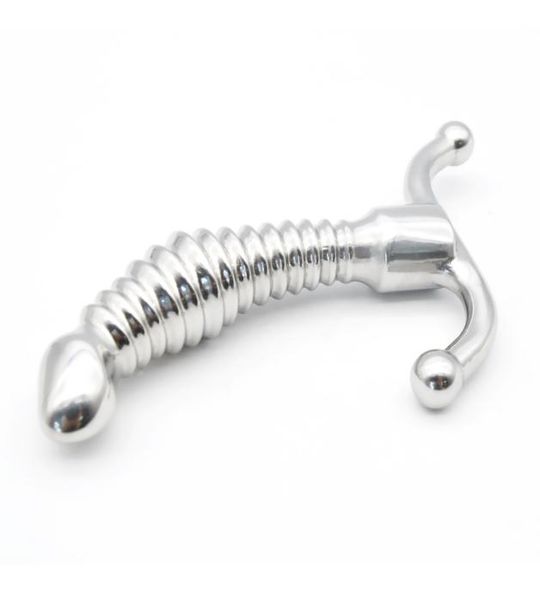 Männlich Weiblich Edelstahl Kleiner Analplug Gewinde Prostatamassagegerät Unisex Kurzer Metallwirbel Butt Stopper Sexy Spielzeug DoctorMonal3908079