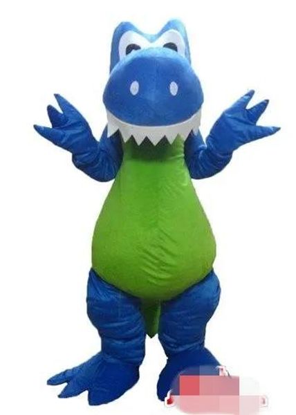 Costumi personalizzati Costume da personaggio della mascotte del drago del dinosauro del dente blu Costume formato adulto spedizione gratuita