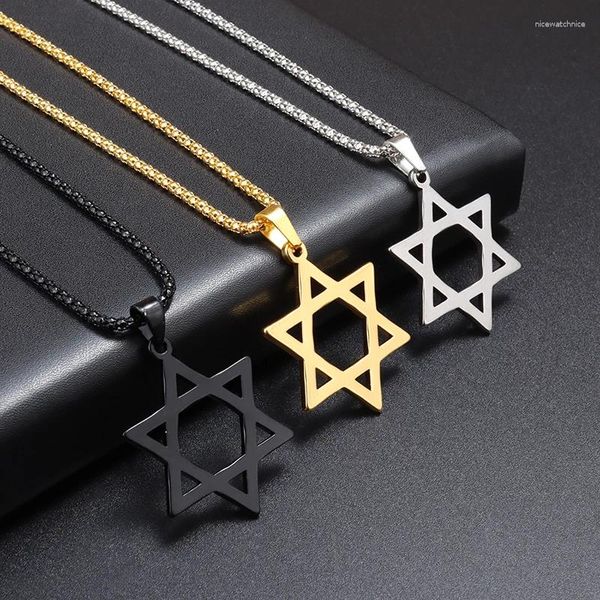 Anhänger Halsketten Trend Klassische Hexagramm Davidstern Halskette Für Männer Casual Schmuck Geschenk