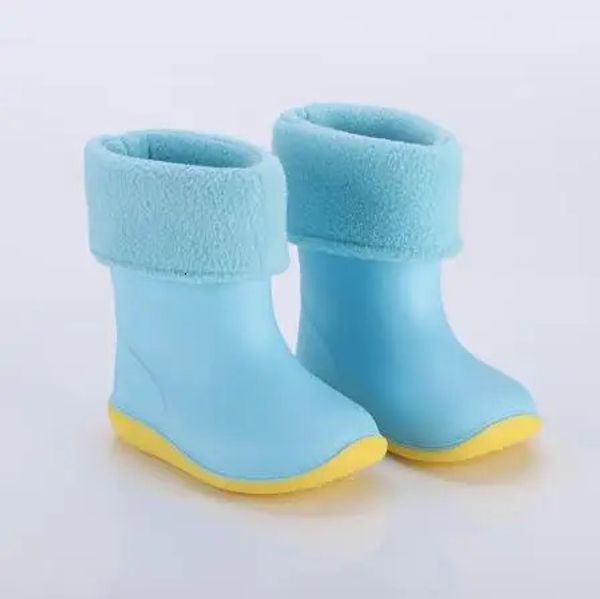 Yağmur Botları Çocuklar Slip Olmayan Kauçuk Botlar Toddler Kızlar Su Geçirmez Su Ayakkabıları Sıcak Çocuklar Rainboots Four Seasons Çıkarılabilir 240102