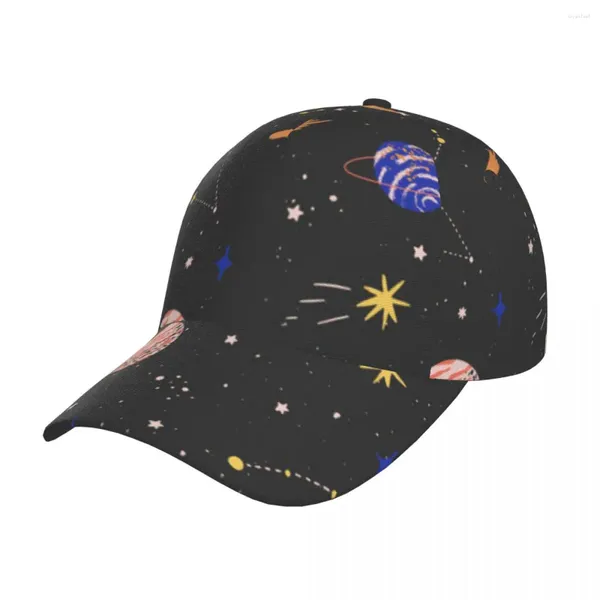 Bonés de bola espaço planetas estrelas meteoritos lua boné de beisebol mulheres homens snapback estilo clássico chapéu