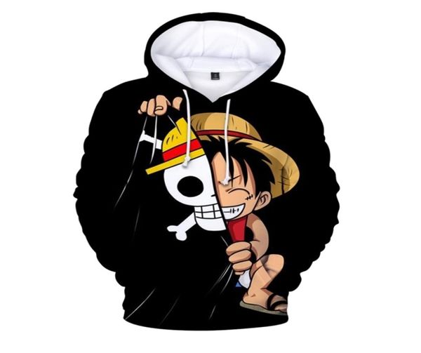 Felpe con cappuccio Anime One Piece con stampa 3D UomoDonna Harajuku Divertente cartone animato Rufy Zoro Felpe con grafica Hip Hop One Piece G09099866761