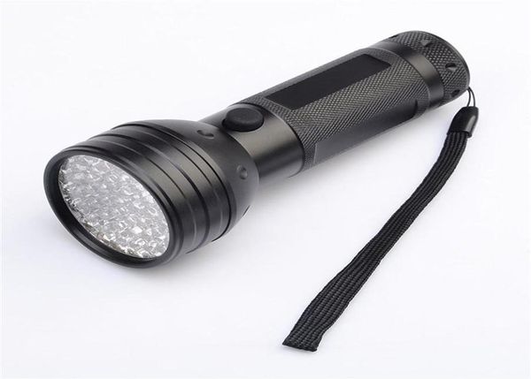 Epacket 395nM 51LED Torce ultraviolette UV LED Torcia a luce nera Lampada di illuminazione Guscio in alluminio22082501516