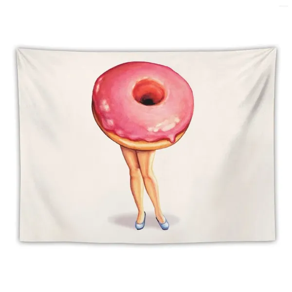 Tapeçarias Donut Girl Tapeçaria Decorador de quarto Papel de parede Quarto