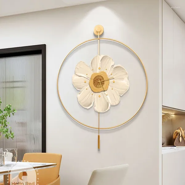 Relógios de parede mecanismo elegante relógio silencioso grande adesivo luxo design moderno relojes de pared cozinha decoração mzy