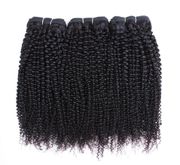 Afro Kinky Kıvırcık Saç Paketleri Brezilya Perulu Hint Bakire Saç 3 veya 4 Paket 1028 inç Remy İnsan Saç Uzantıları3748188