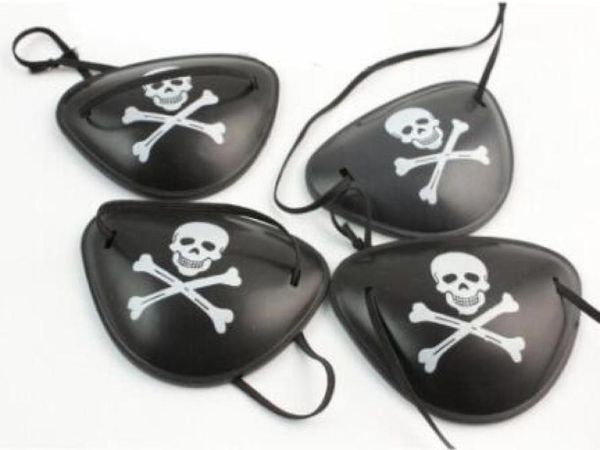 Benda sull'occhio del pirata Teschio Crossbone Halloween Party Favor Bag Costume Giocattolo per bambini8092176