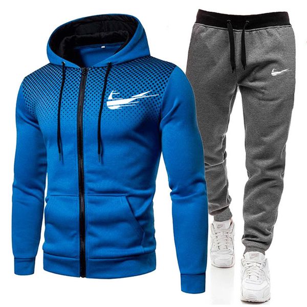 Luxuriöser Herren-Trainingsanzug, beliebte Mode, High-Street-Baumwoll-Hoodie, Sweatshirt und Hose, Jogginghose, atmungsaktiv, mit Muster bedruckt, für Männer und Frauen y2k2