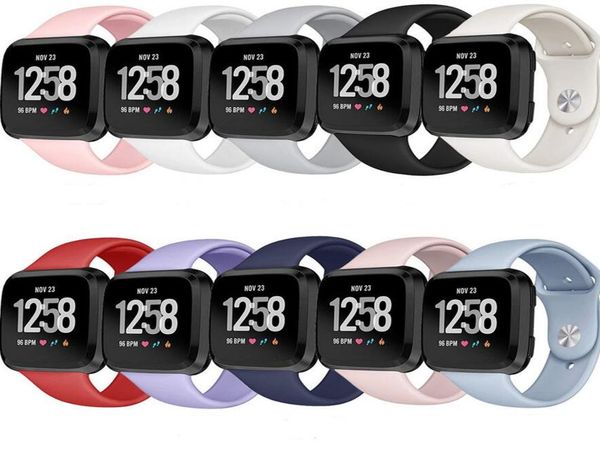 Cinturino sportivo di ricambio con cinturino in silicone morbido per Fitbit Versa Smart Watch da donna e da uomo3526720