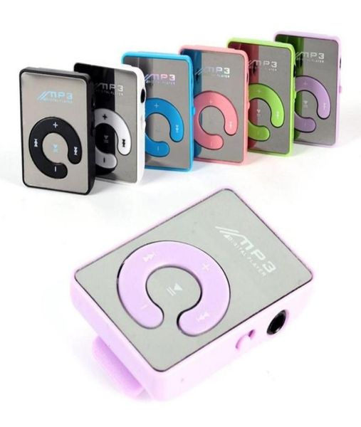 Lettore MP3 Specchio Clip USB Supporto sportivo micro TF Card Lettore multimediale musicale mini clip senza schermo5292126