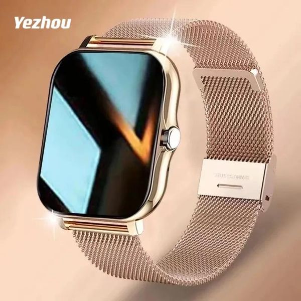 Orologi Yezhou Ultra Smart Watchs Men Full Touch Sport Fitness Tracker Bluetooth Call SmartClock Ladies Smartwatch Women per iPhone Andro
