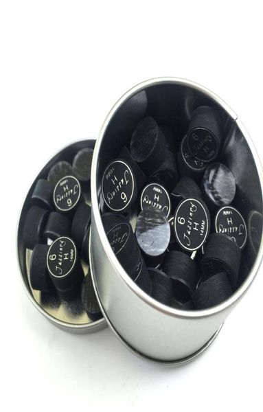 10 pçs 14mm dicas de taco de bilhar preto 6 camadas com almofada transparente em smh alta qualidade para taco de jogo sticks2227634