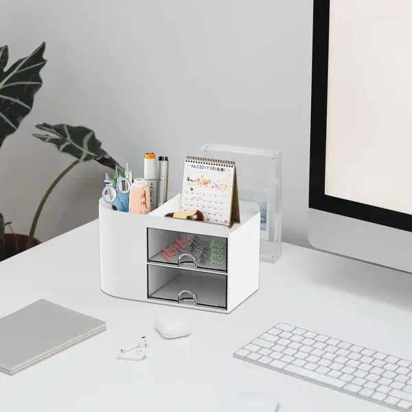 Caixas de armazenamento organizador cosmético desktop durável caneta copo casa organização para tesoura nota papel quarto suprimentos