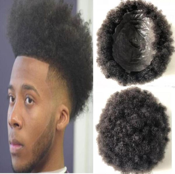 parrucchino afro pelle completamente sottile i più venduti capelli neri capelli corti malesi parrucchino afro crespo riccio per uomo nero afroamericano 2607851