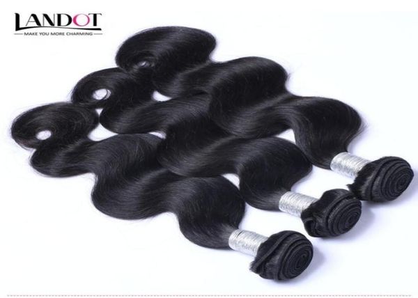 Capelli vergini brasiliani dell'onda del corpo economici peruviani indiani malesi cambogiani tessuto dei capelli umani 34 pacchi capelli neri naturali 1B Remy 84608359