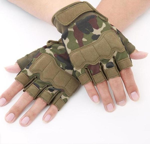 Outdoor-Taktik Motorrad Halbfinger-Handschuh Motorrad Moto Moto Hard Knuckle Fingerless Riding Biker Schutzausrüstung9281883