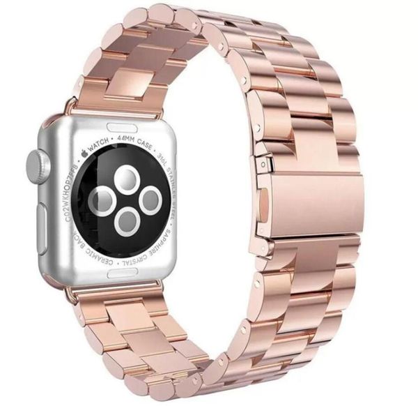 Pulseira de aço inoxidável para apple watch band 44mm 40mm 45mm 41mm homem metal borboleta link pulseira iwatch série 6 se 5 4 3 42mm8499195